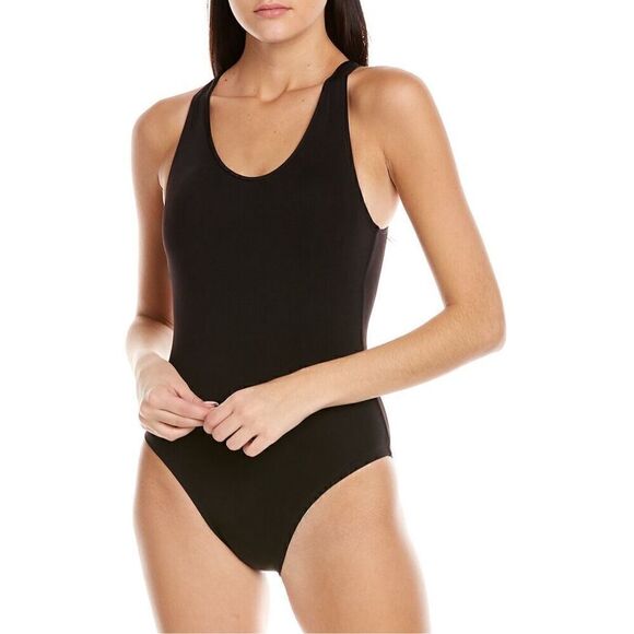 NWT Andie Swim The Catalina Flat One-Piece Tankini In Black Size XS - Picture 1 of 6